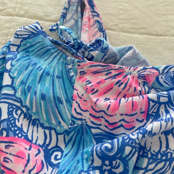 Lilly Pulitzer Kristen dress size large in blue haven raising shell print - Picture 4 of 6